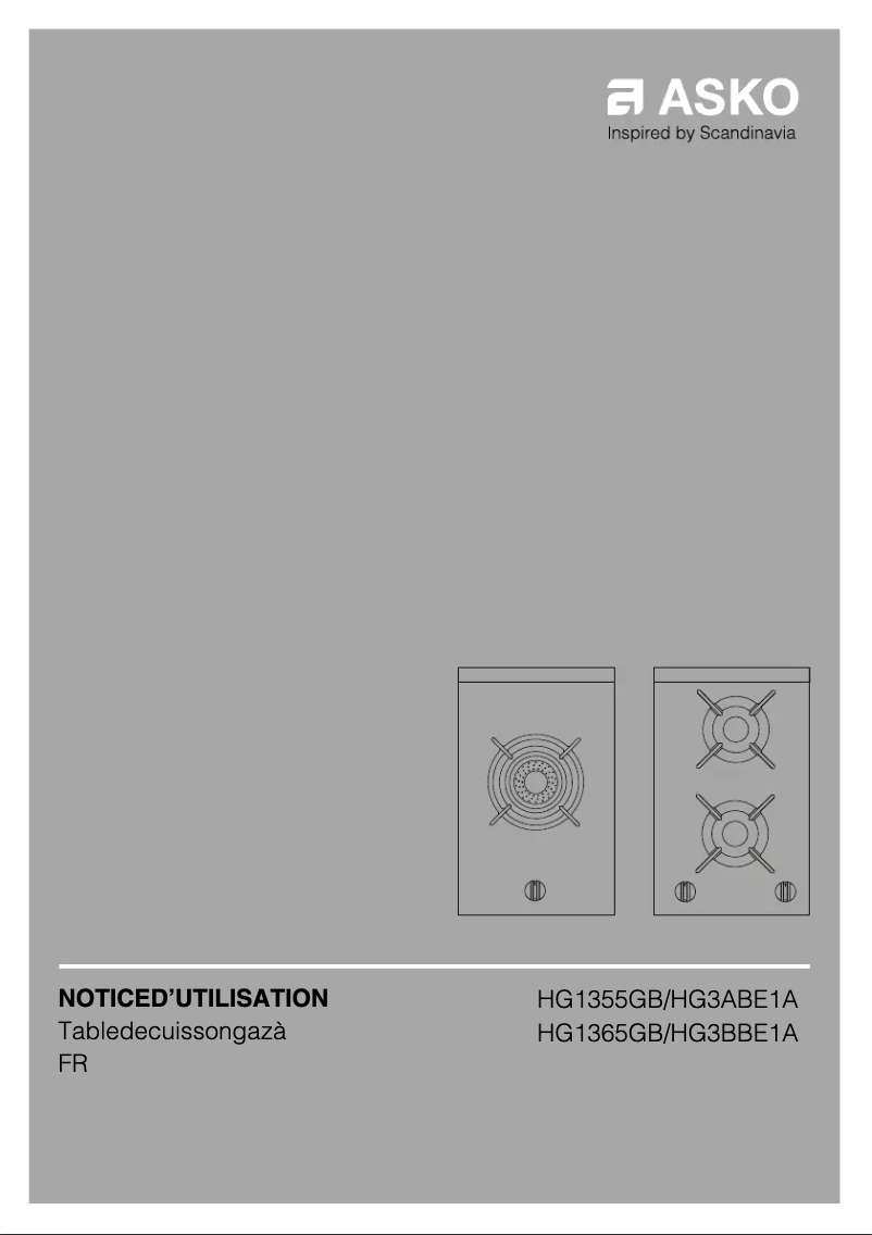 Image de la première page du manuel de l'appareil HG1355GB