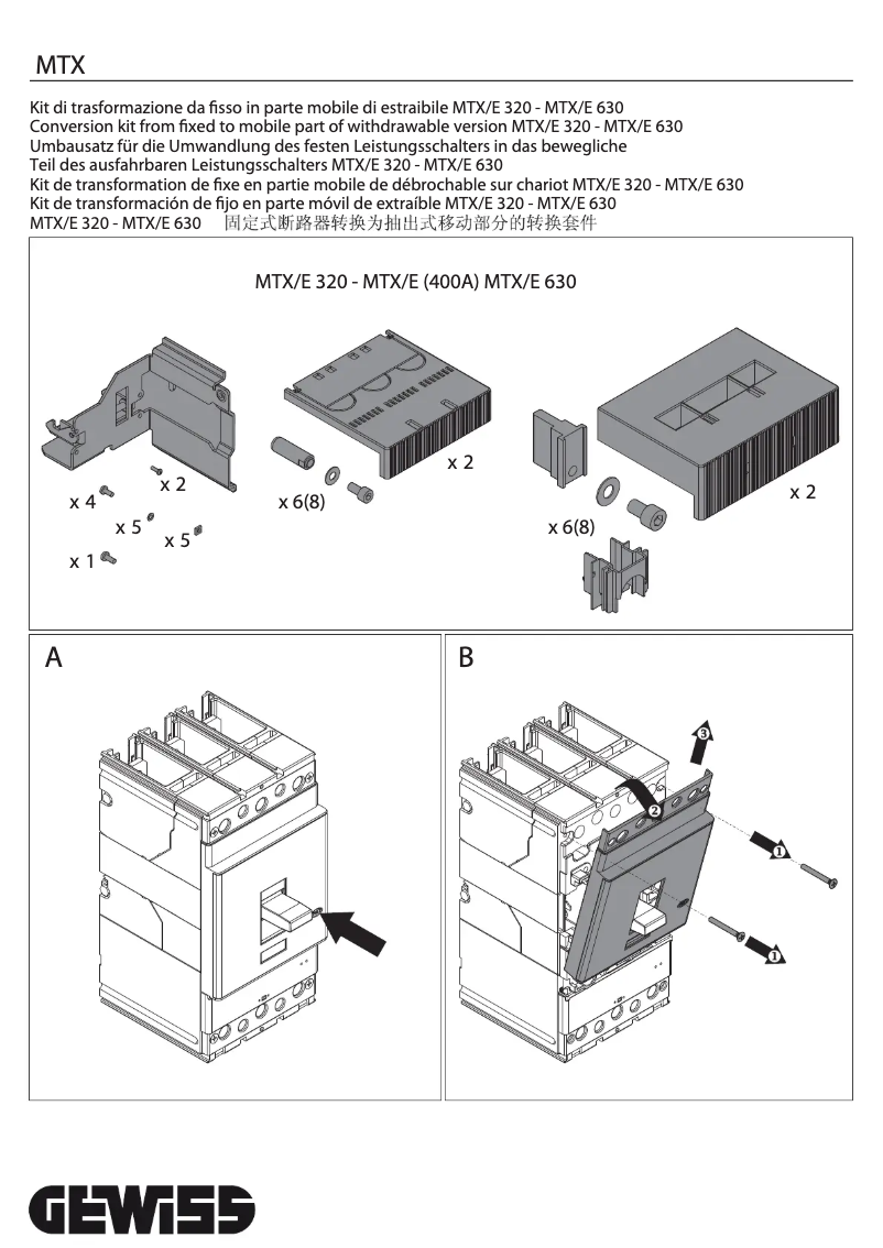Page 1 de la notice Manuel utilisateur Gewiss GWD8068