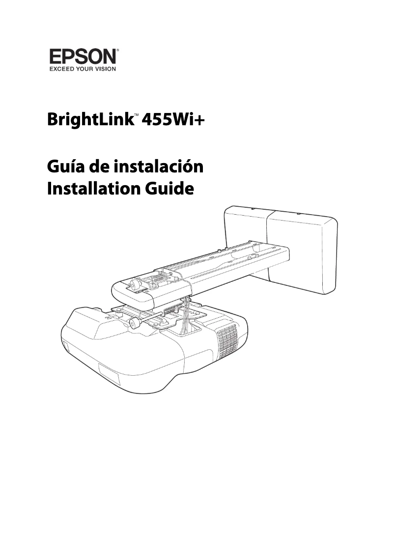 Página 1 del manual Guía de instalación Epson BrightLink 455Wi+
