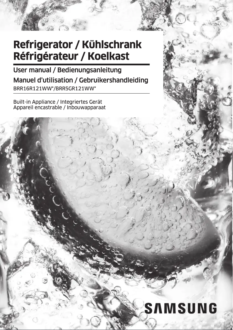 Image de la première page du manuel de l'appareil BRR16R121WW/EG