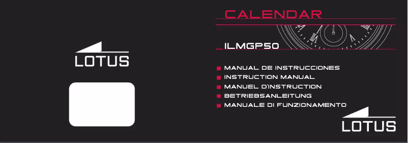 Page n°1 - Manuel utilisateur Lotus 18429