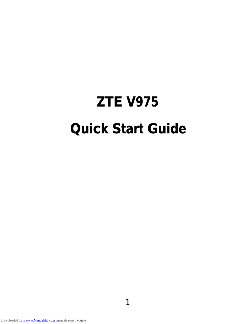 Page 1 de la notice Manuel utilisateur ZTE Geek