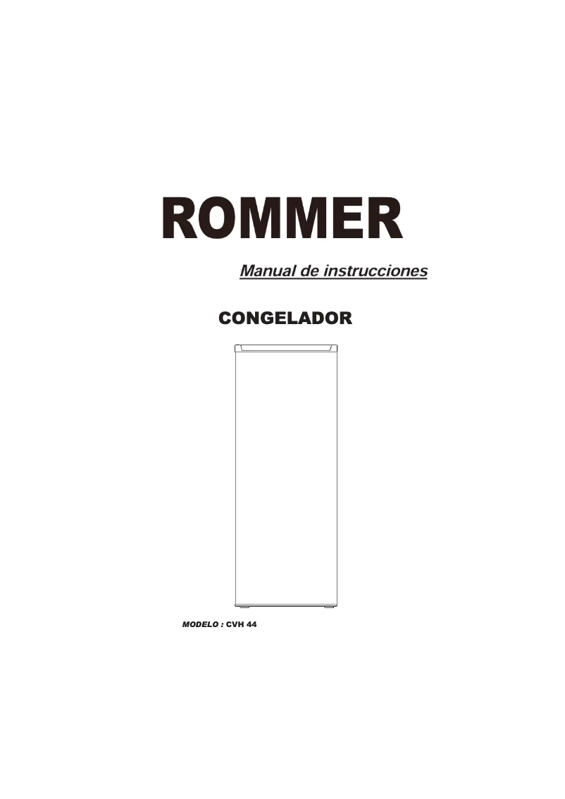 Page n°1 - Manuel utilisateur Rommer CVH 44