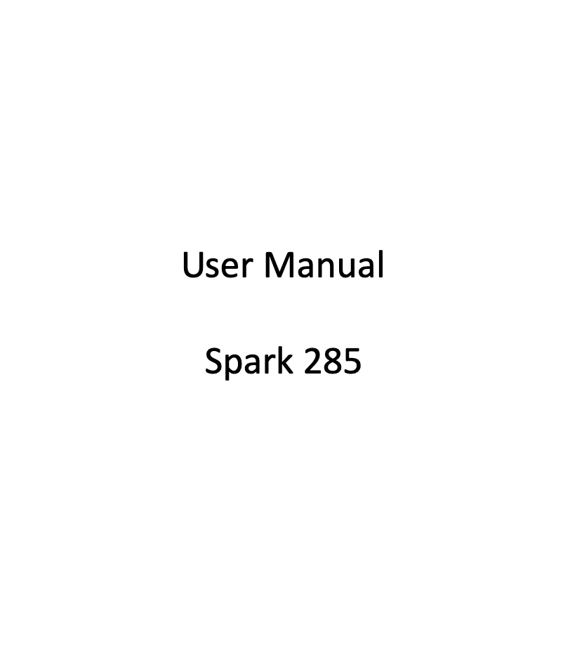 Page n°1 - Manuel utilisateur Lava Spark 285