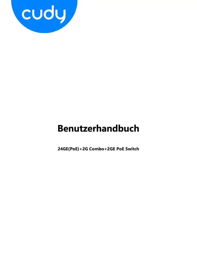 Página 1 del manual Manual de usuario Cudy GS1016