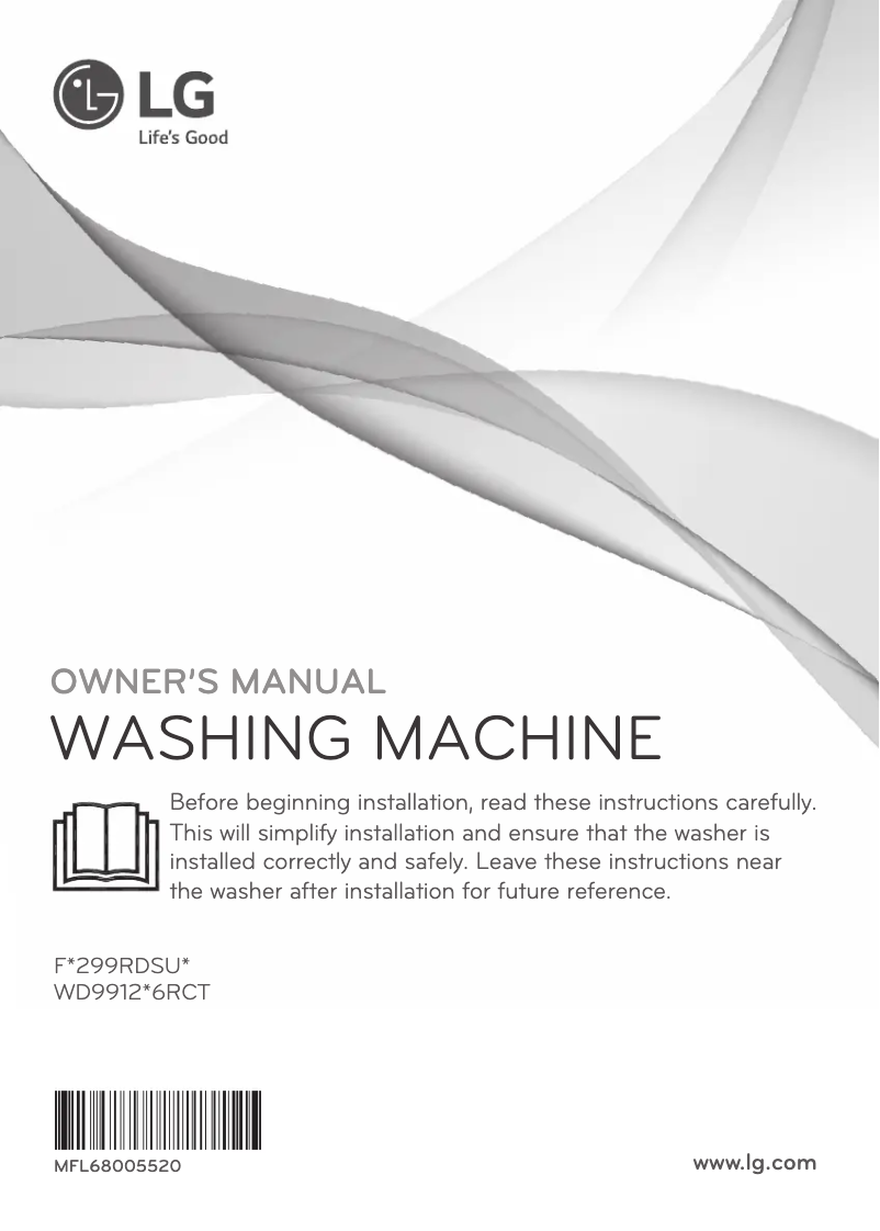 Página 1 del manual Manual de usuario LG WD991276RCT