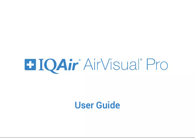 Imagen de la primera página del manual del dispositivo AirVisual Pro