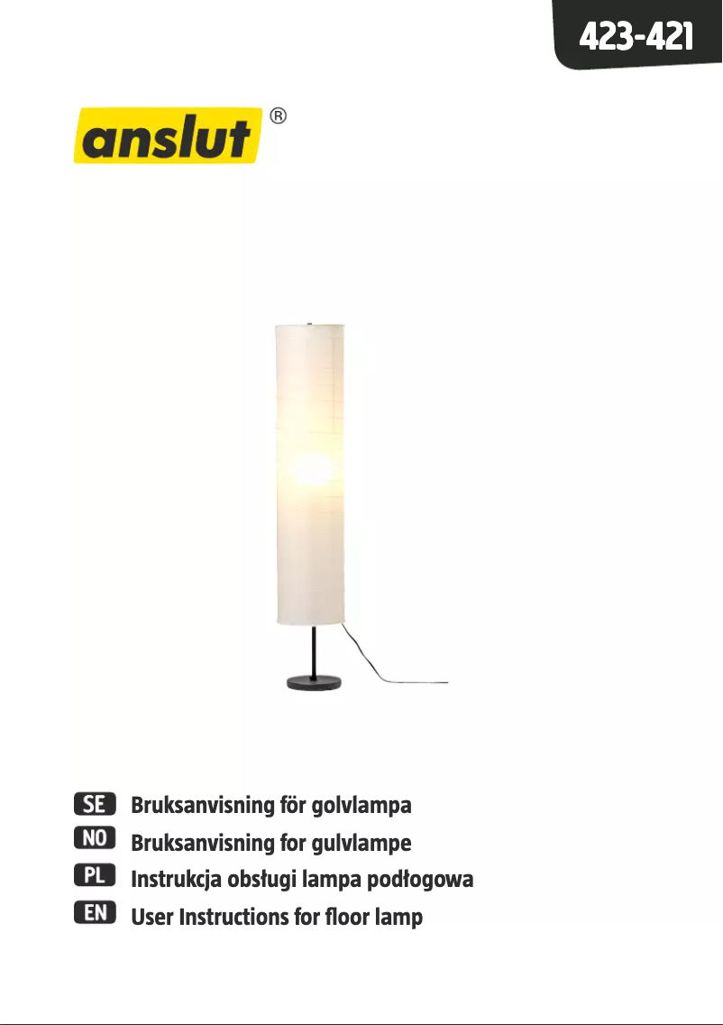 Página 1 del manual Manual de usuario Anslut 423-421