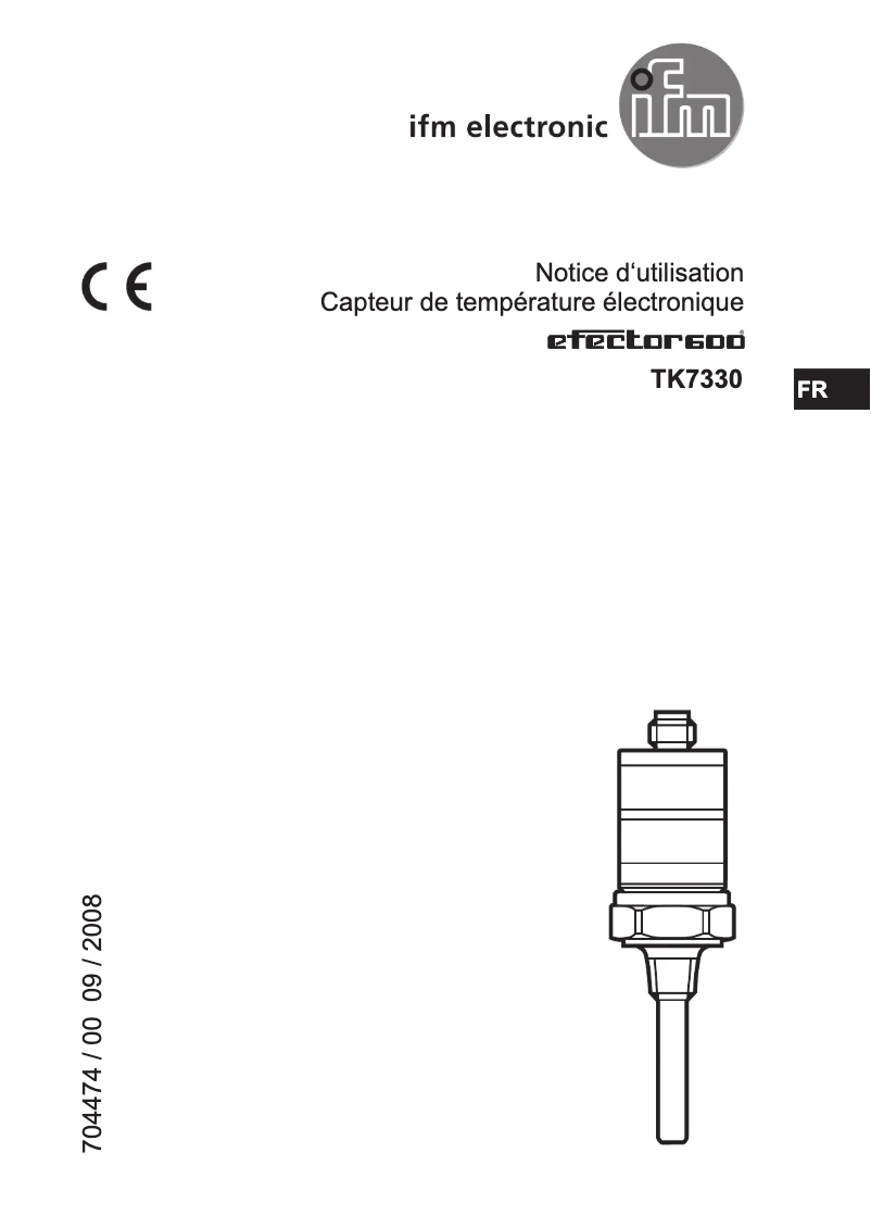 Page 1 de la notice Manuel utilisateur IFM TK7330