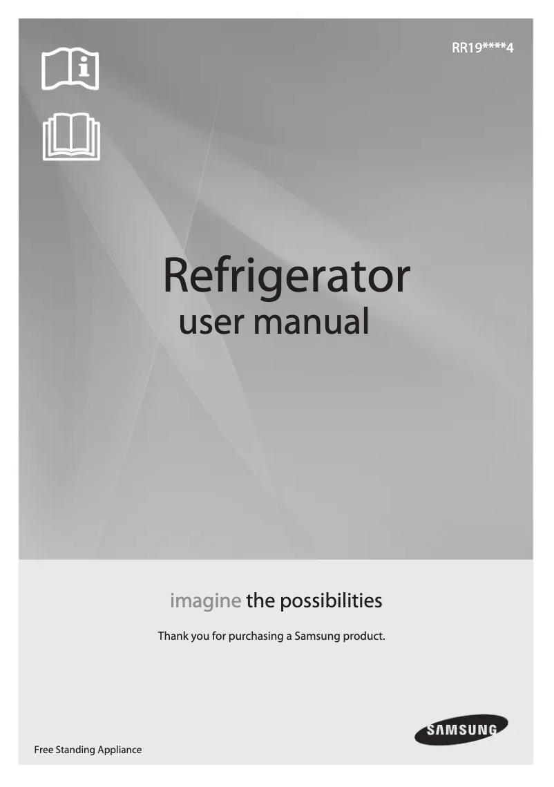 Page 1 de la notice Manuel utilisateur Samsung RR19J2723RY