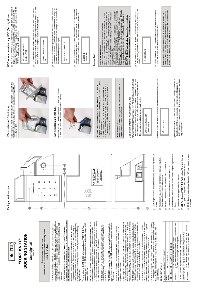 Page n°1 - Manuel utilisateur Digitus DA-74001