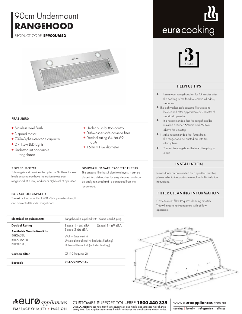 Image de la première page du manuel de l'appareil EP900UMS2