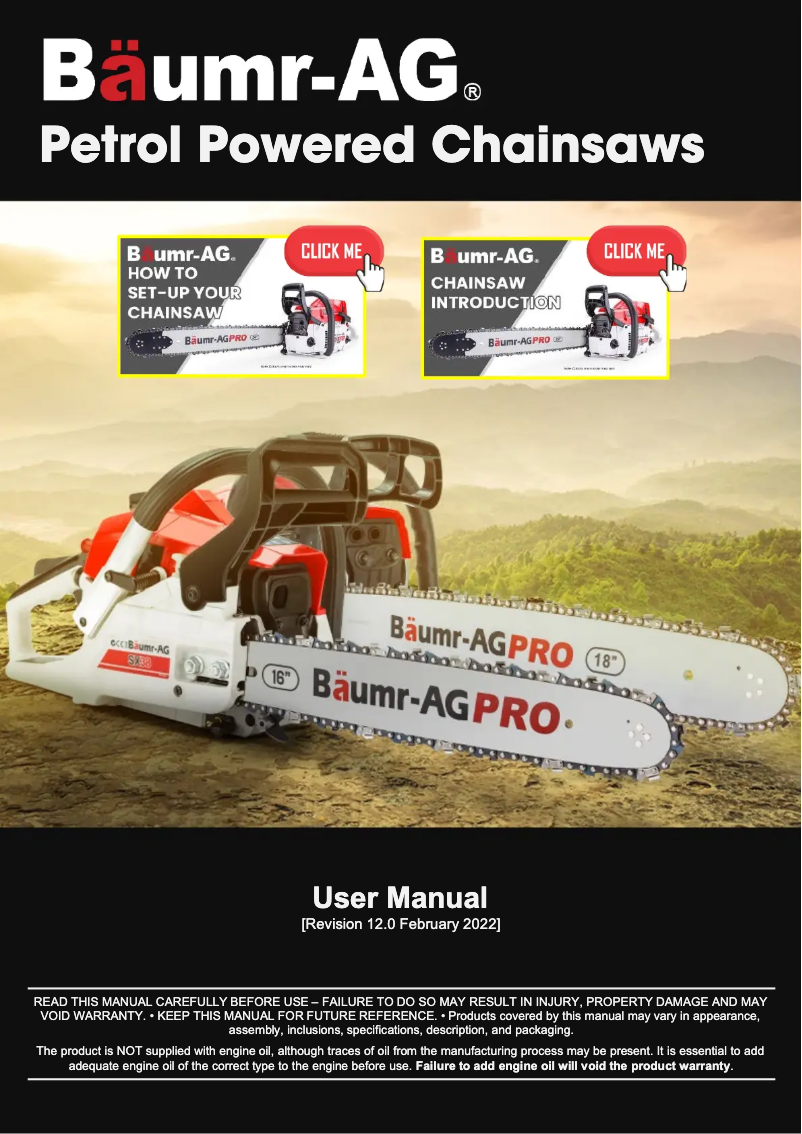 Page n°1 - Manuel utilisateur Baumr-AG SX25