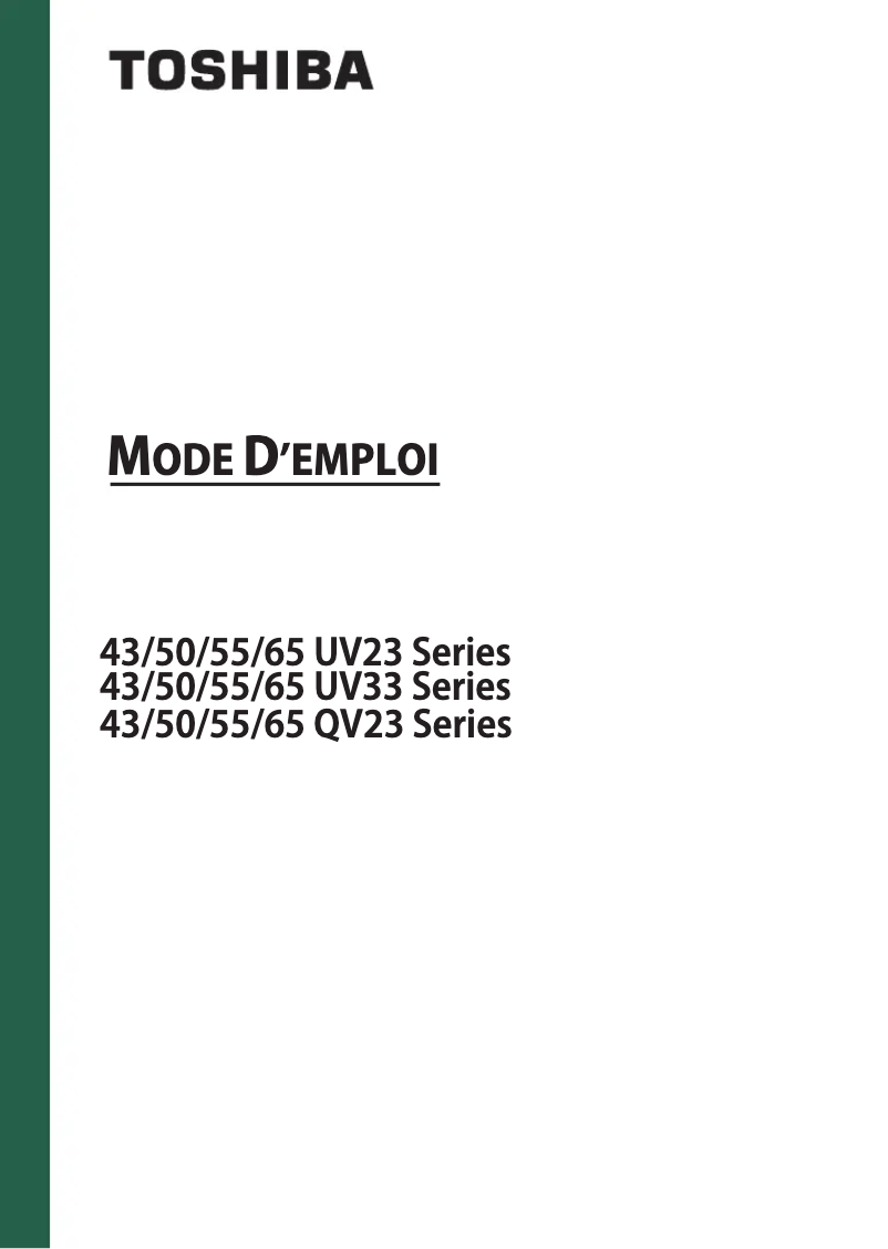 Page n°1 - Manuel utilisateur Toshiba 65QV3363DG
