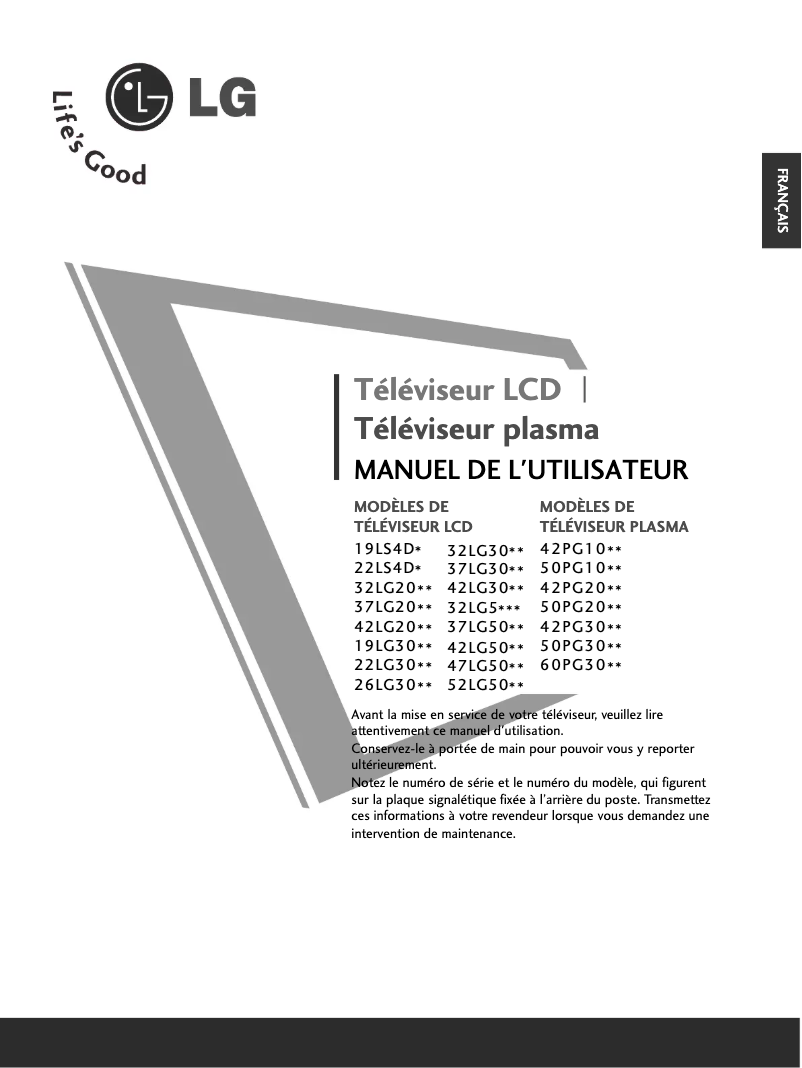Imagen de la primera página del manual del dispositivo 32LG5700