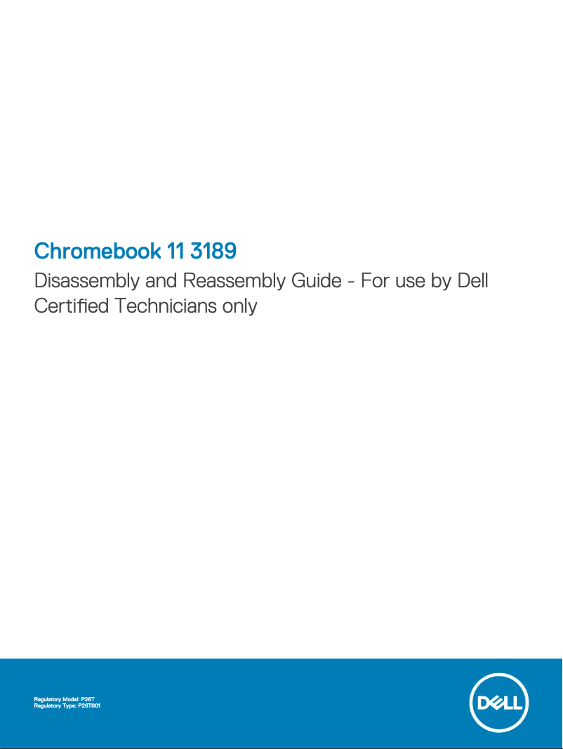 Page 1 de la notice Manuel utilisateur Dell Chromebook 11 3189