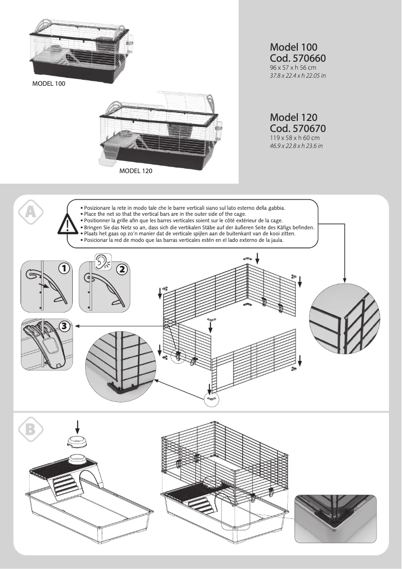 Page n°1 - Instructions / montage Ferplast Casita 100