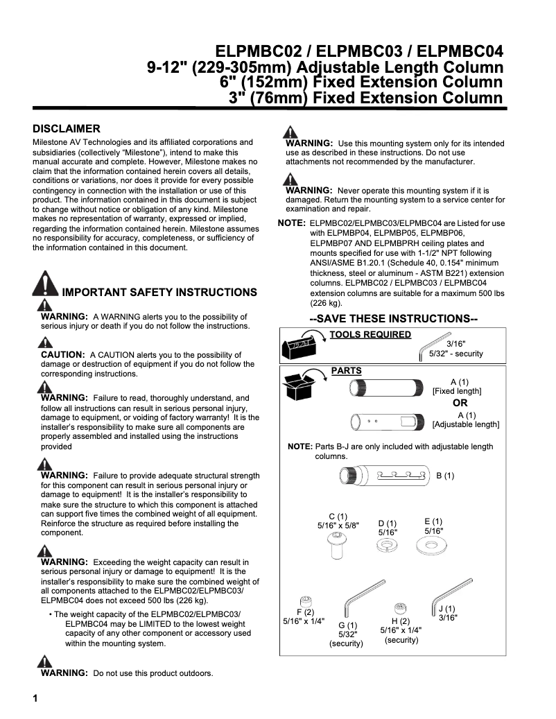 Imagen de la primera página del manual del dispositivo ELPMBC02