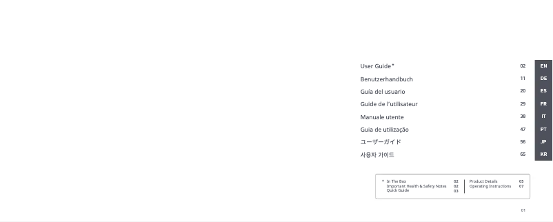 Page n°1 - Manuel utilisateur Pico 4