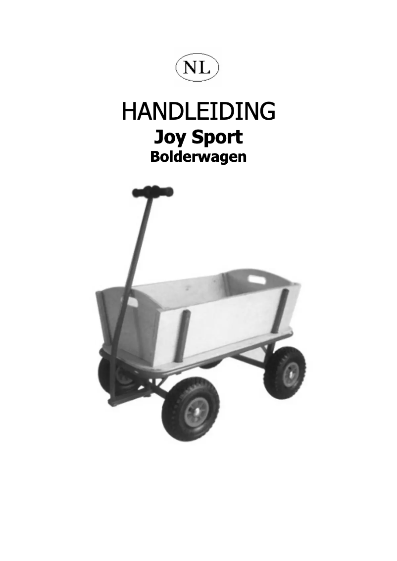 Page 1 de la notice Manuel utilisateur Joy Sport Bolderwagen