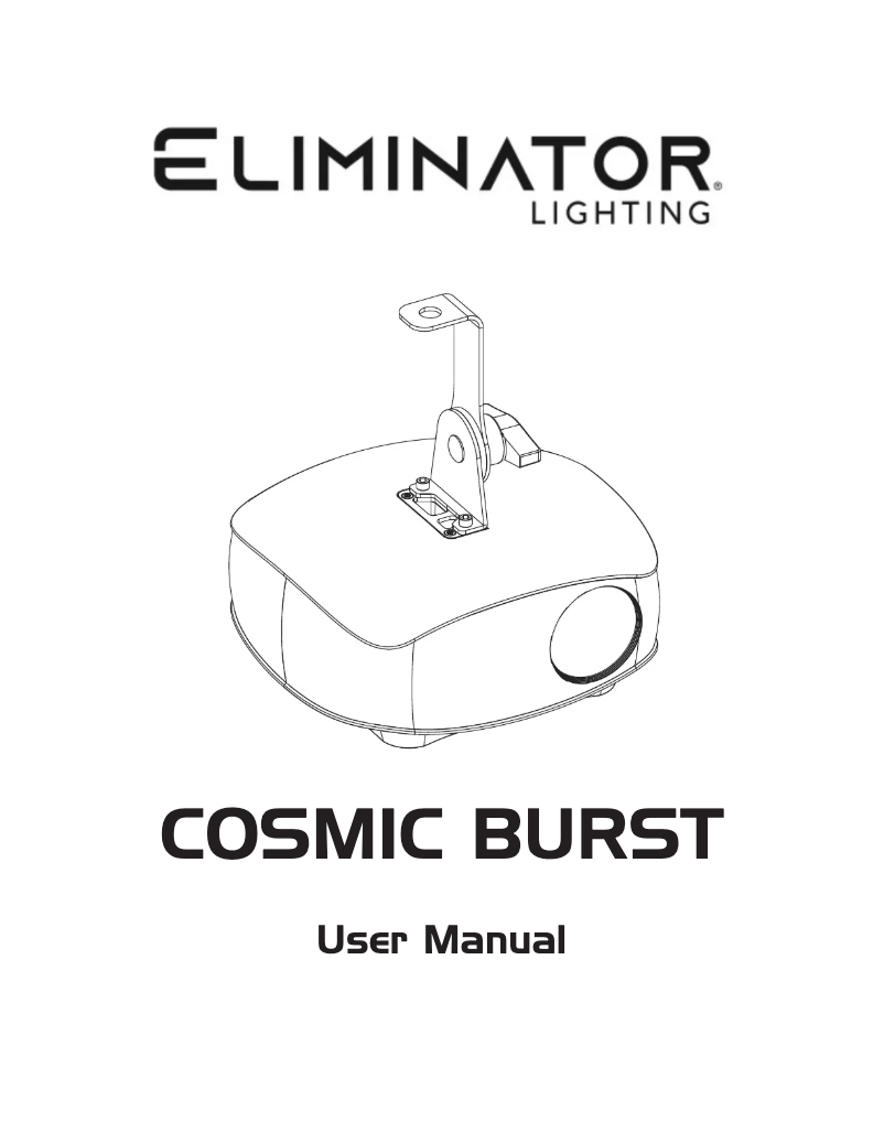 Image de la première page du manuel de l'appareil Cosmic Burst