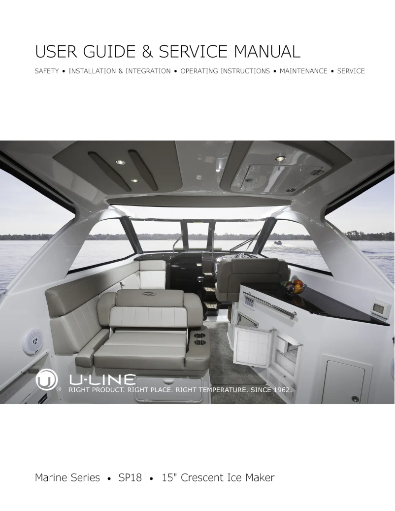 Page 1 de la notice Manuel utilisateur U-Line SP18FCS