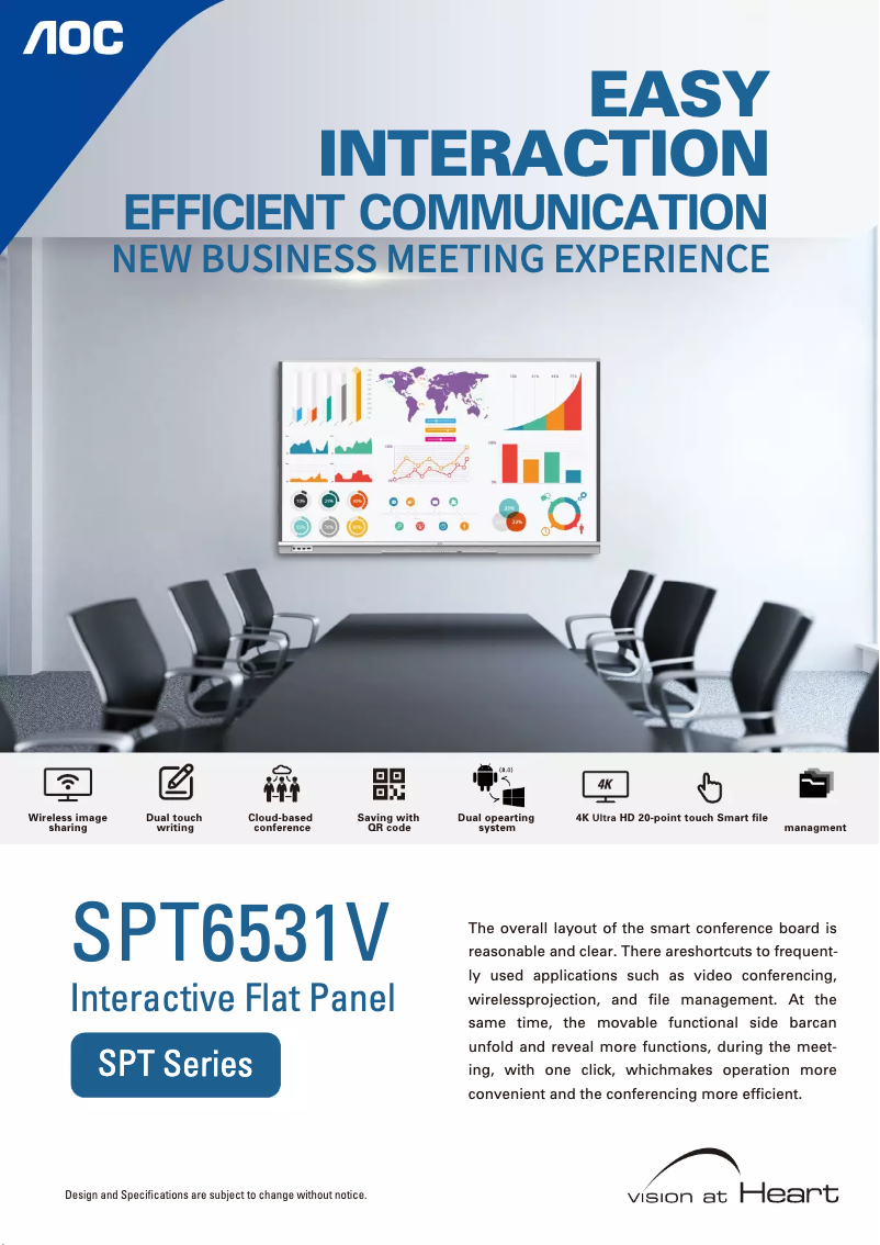 Page 1 de la notice Brochure AOC SPT6531V