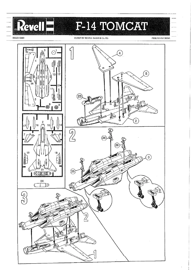 Page 1 de la notice Manuel utilisateur Revell F-14 Tomcat