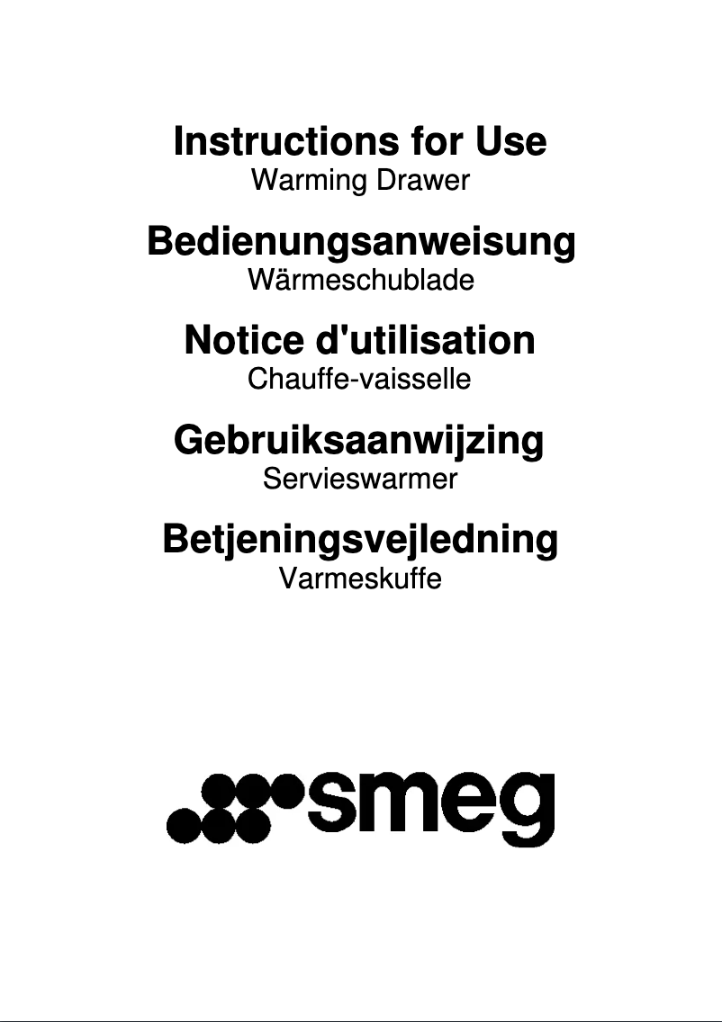 Page n°1 - Manuel utilisateur Smeg CT29-2