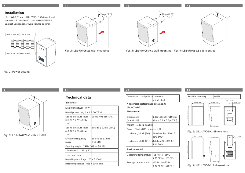 Image de la première page du manuel de l'appareil LB1-UW06V-L1