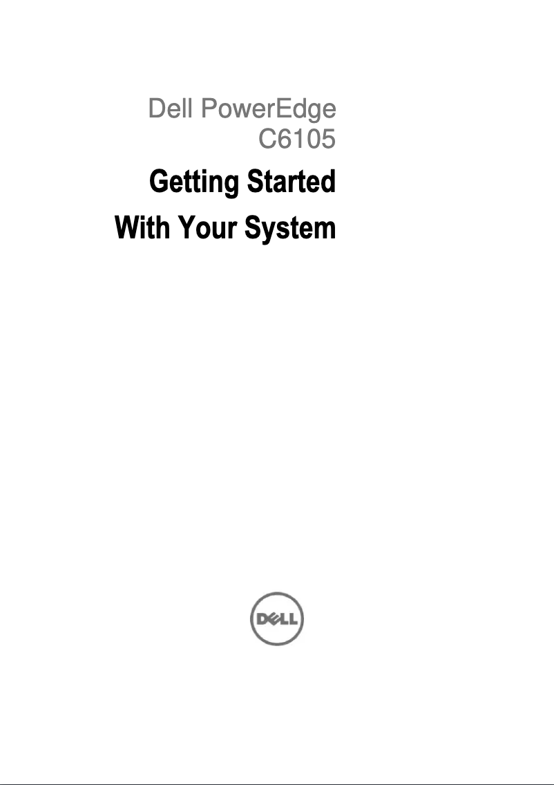 Page n°1 - Manuel utilisateur Dell PowerEdge C6105