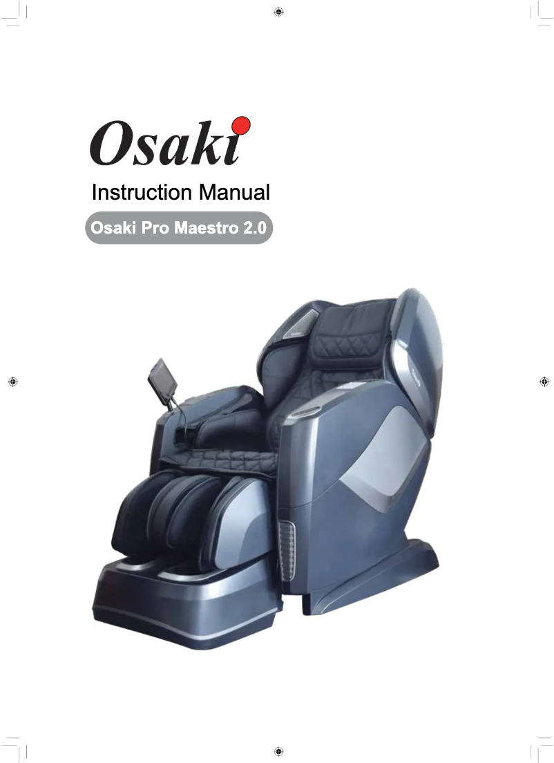Page 1 de la notice Manuel utilisateur Osaki Pro Maestro 2.0
