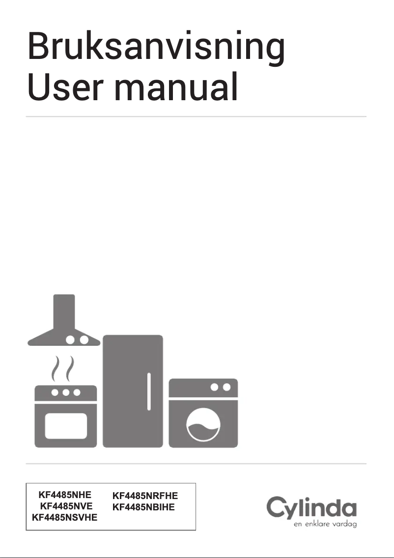 Page 1 de la notice Manuel utilisateur Cylinda KF4485NRFHE