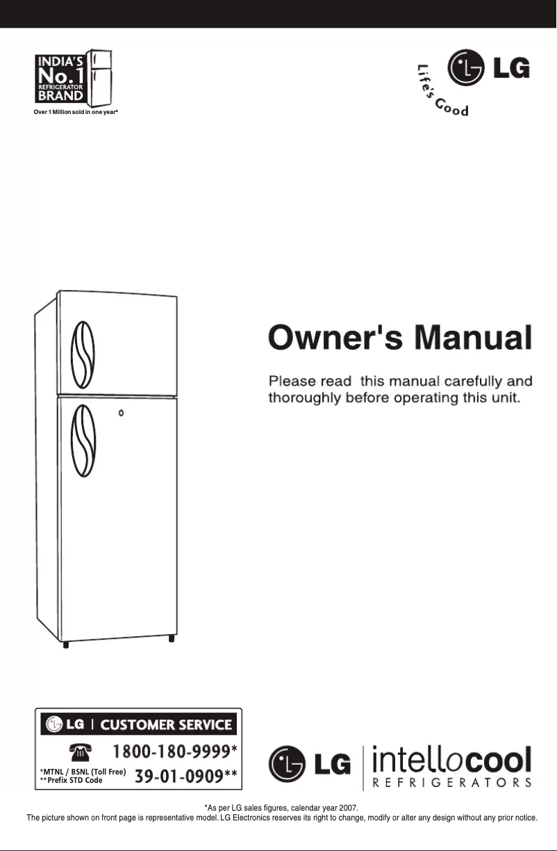 Page n°1 - Manuel utilisateur LG GL-266TM