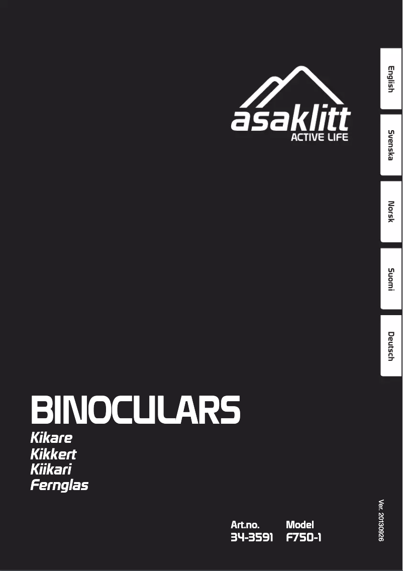 Page 1 de la notice Manuel utilisateur Asaklitt F750-1