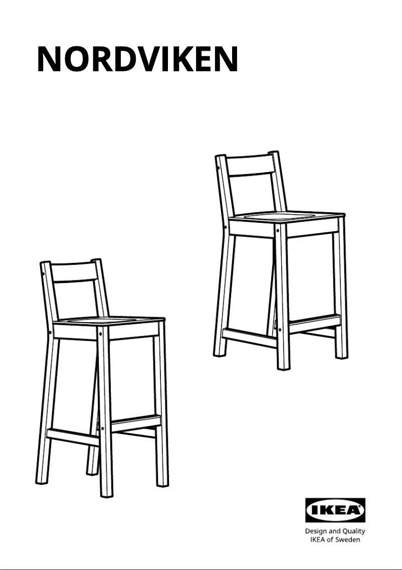 Page 1 de la notice Manuel utilisateur Ikea NORDVIKEN 204.885.56