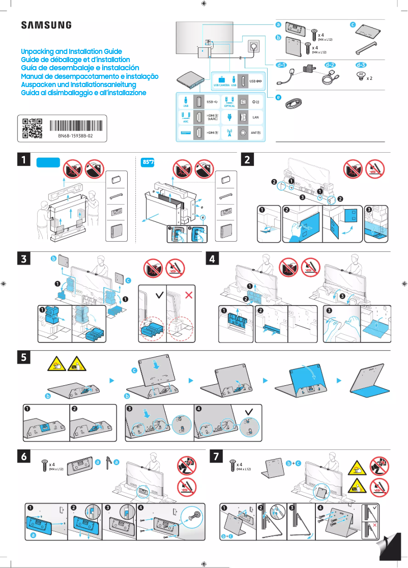 Page 1 de la notice Manuel utilisateur Samsung QN75QN900CP