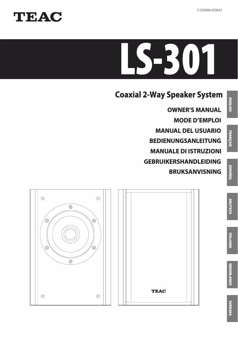 Page 1 de la notice Manuel utilisateur Teac LS-301