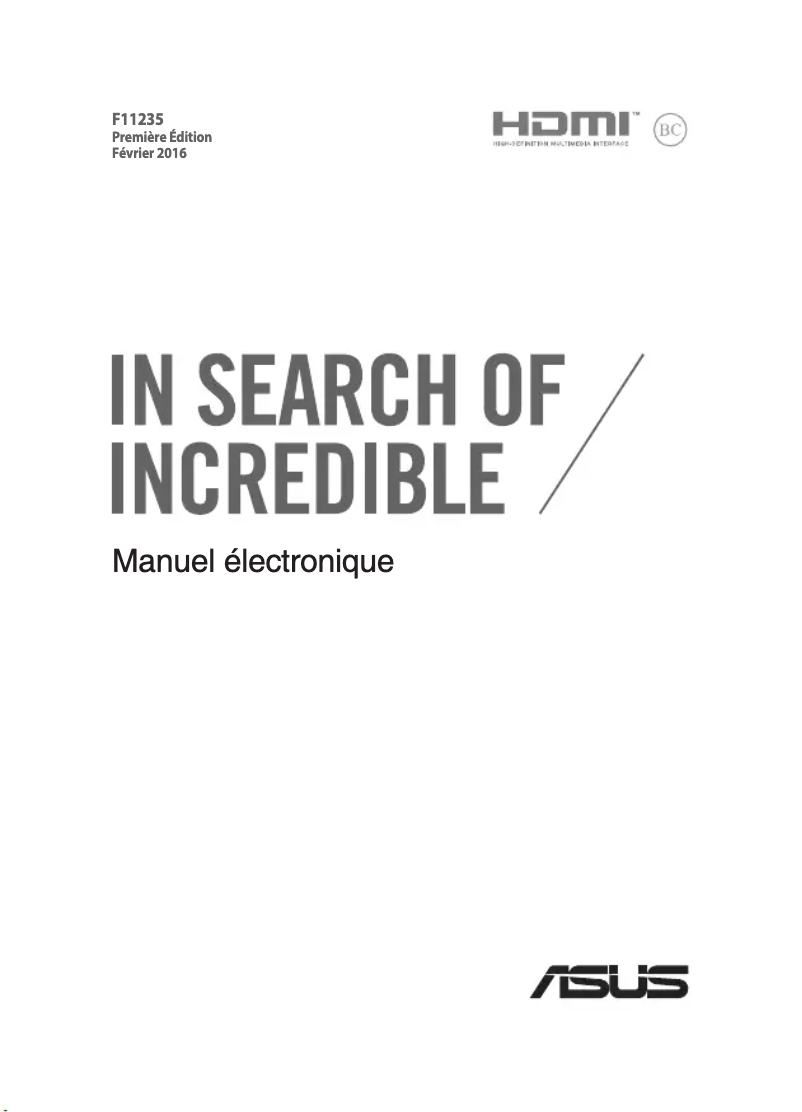 Image de la première page du manuel de l'appareil K401UQ