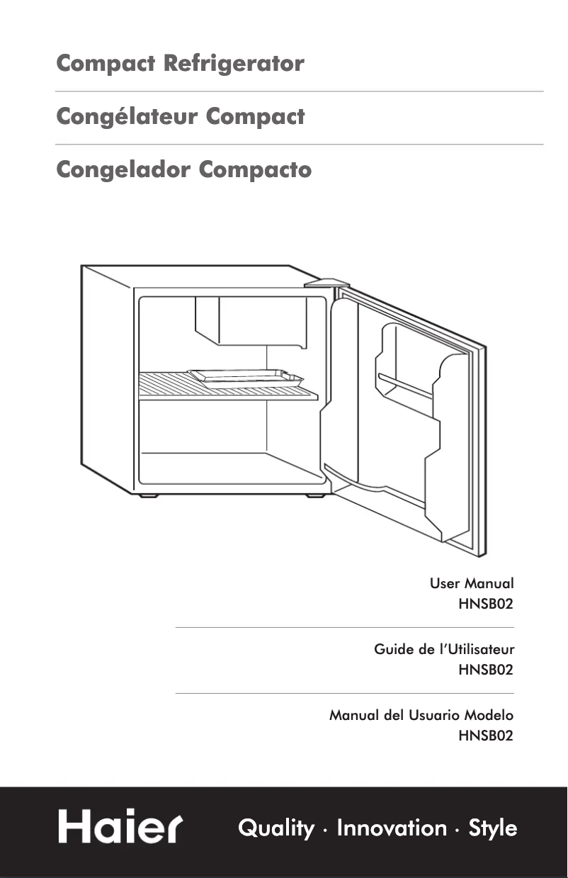 Imagen de la primera página del manual del dispositivo HNSB02