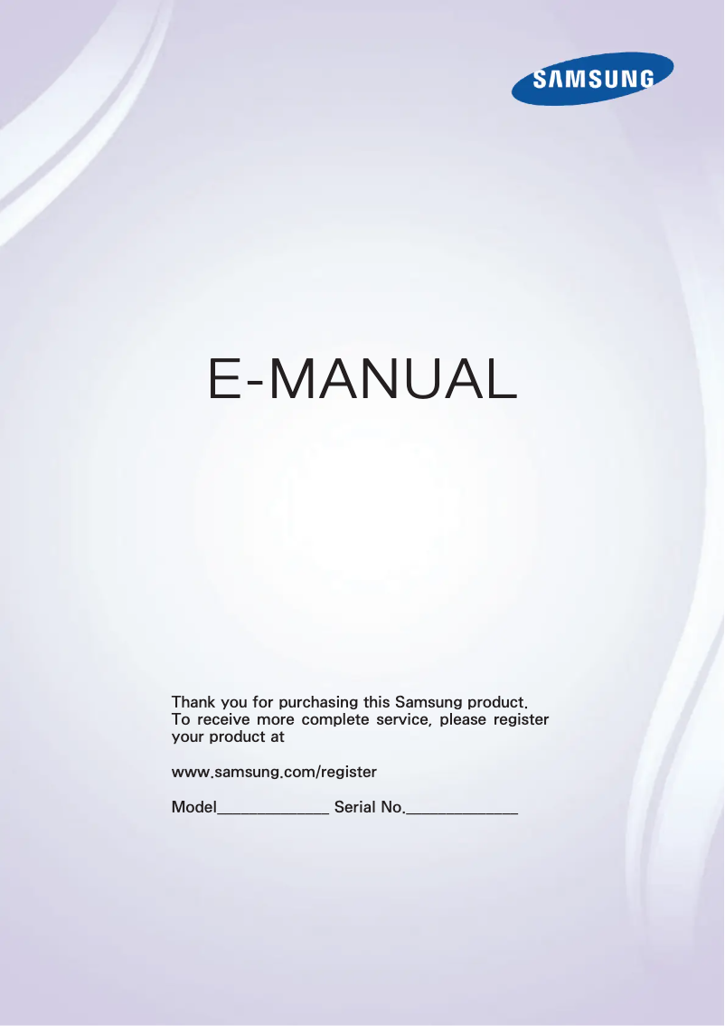 Image de la première page du manuel de l'appareil UE46F7090
