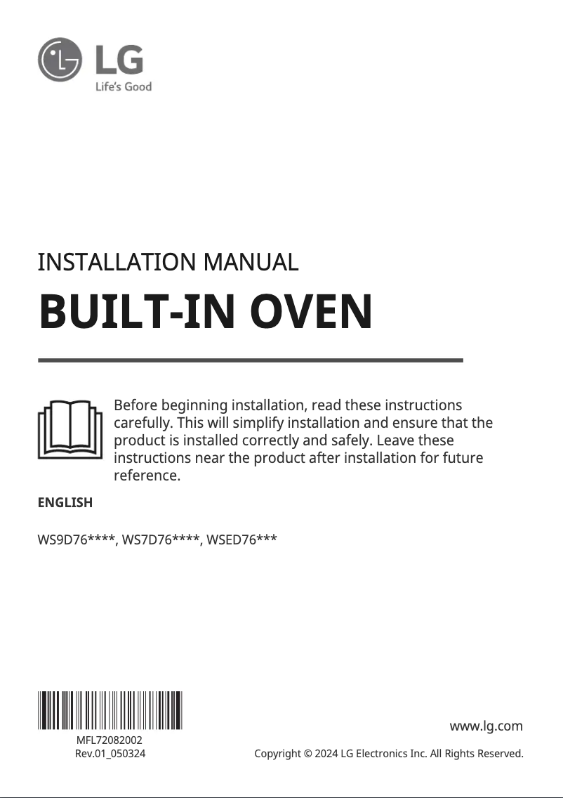 Image de la première page du manuel de l'appareil WSED7613B