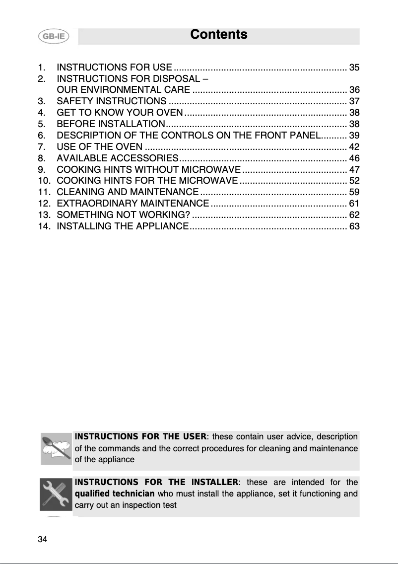 Page n°1 - Manuel utilisateur Smeg S 200 X 1