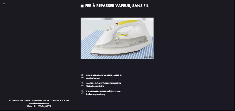 Page 1 de la notice Manuel utilisateur Lervia KH 1283