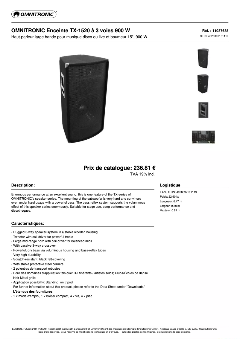 Image de la première page du manuel de l'appareil TX-1520