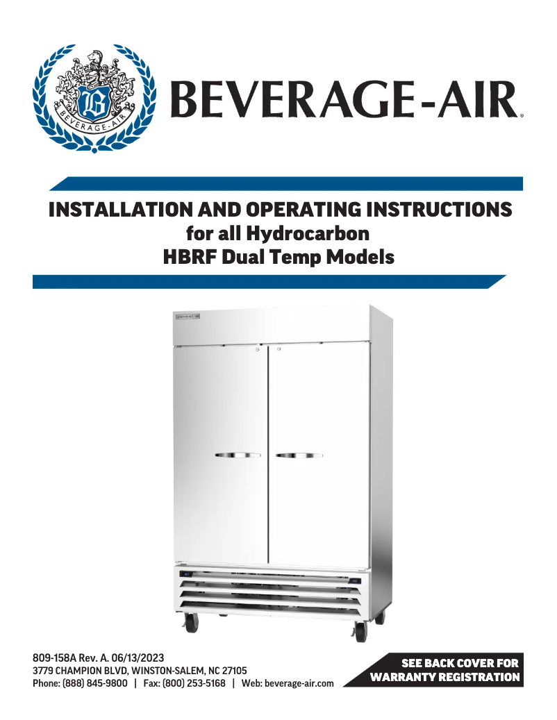 Image de la première page du manuel de l'appareil HBRF72HC-1-B