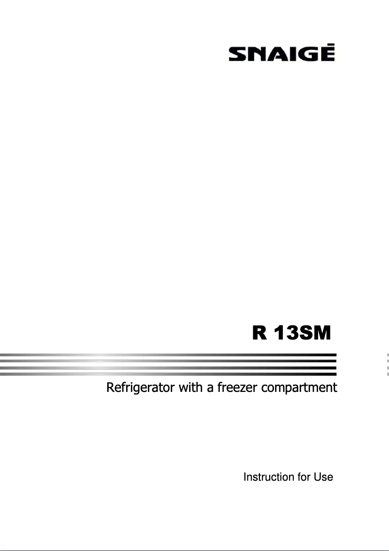 Image de la première page du manuel de l'appareil R13SM-P6000F1