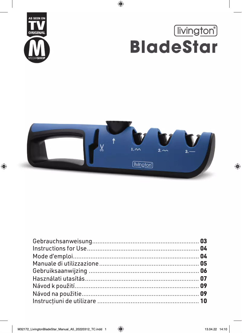 Page n°1 - Manuel utilisateur Livington BladeStar