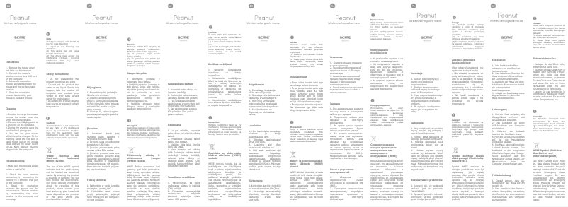 Page n°1 - Manuel utilisateur Acme 088009