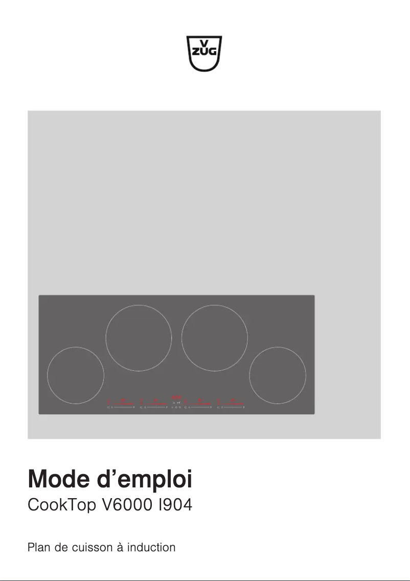 Image de la première page du manuel de l'appareil CookTop V4000 I904